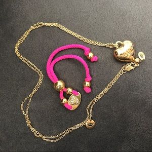Juicy Couture heart Necklace and Bracelet